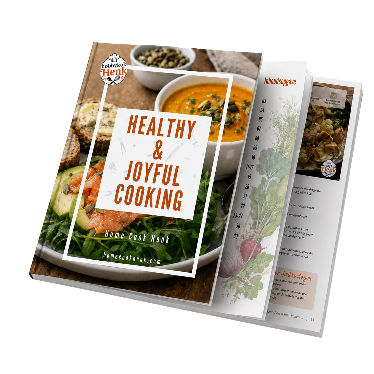 Cover of the Healthy & Delicious Cooking cookbook by Hobbycook Henk