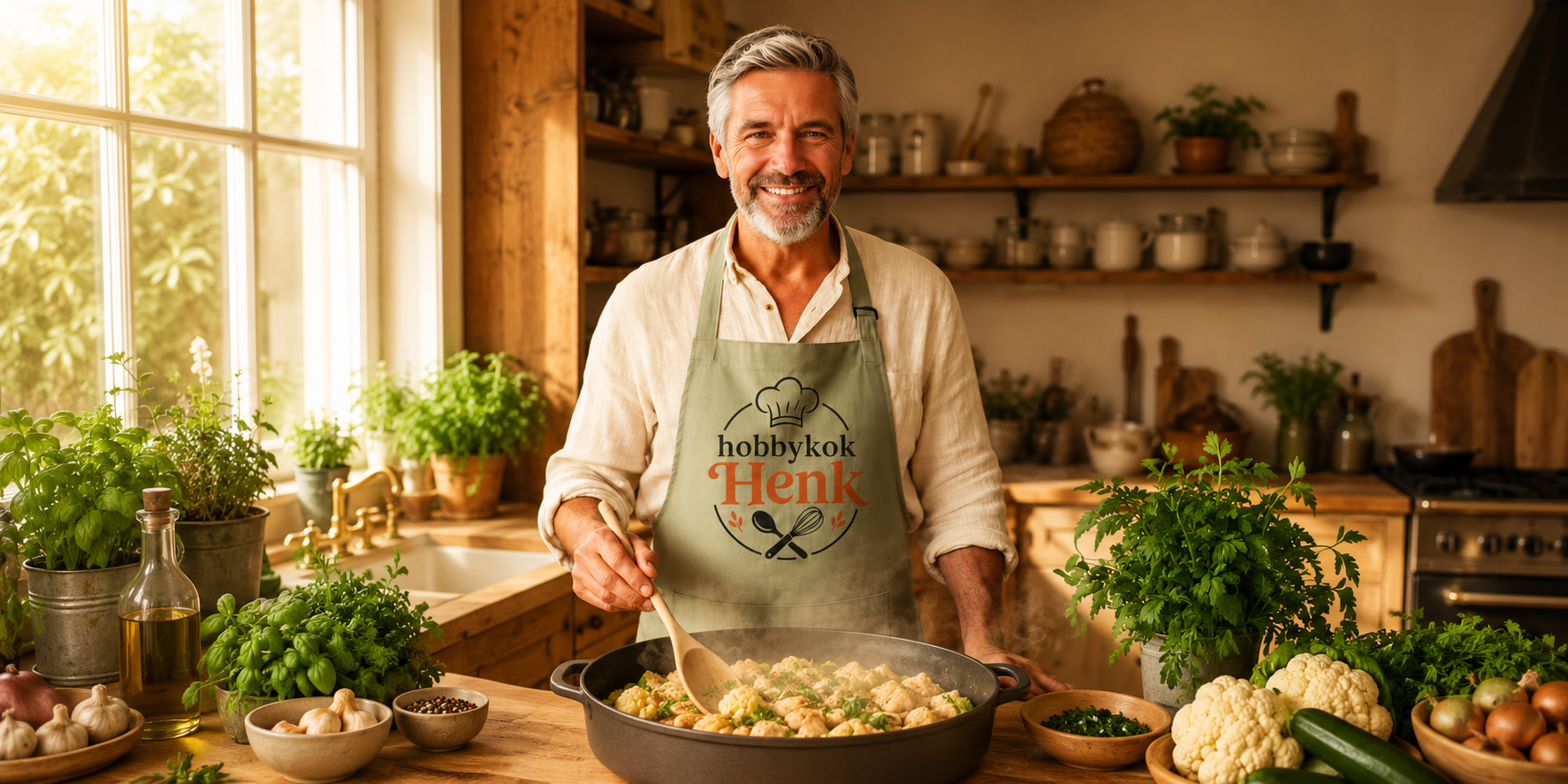 Hobbycook Henk in his kitchen