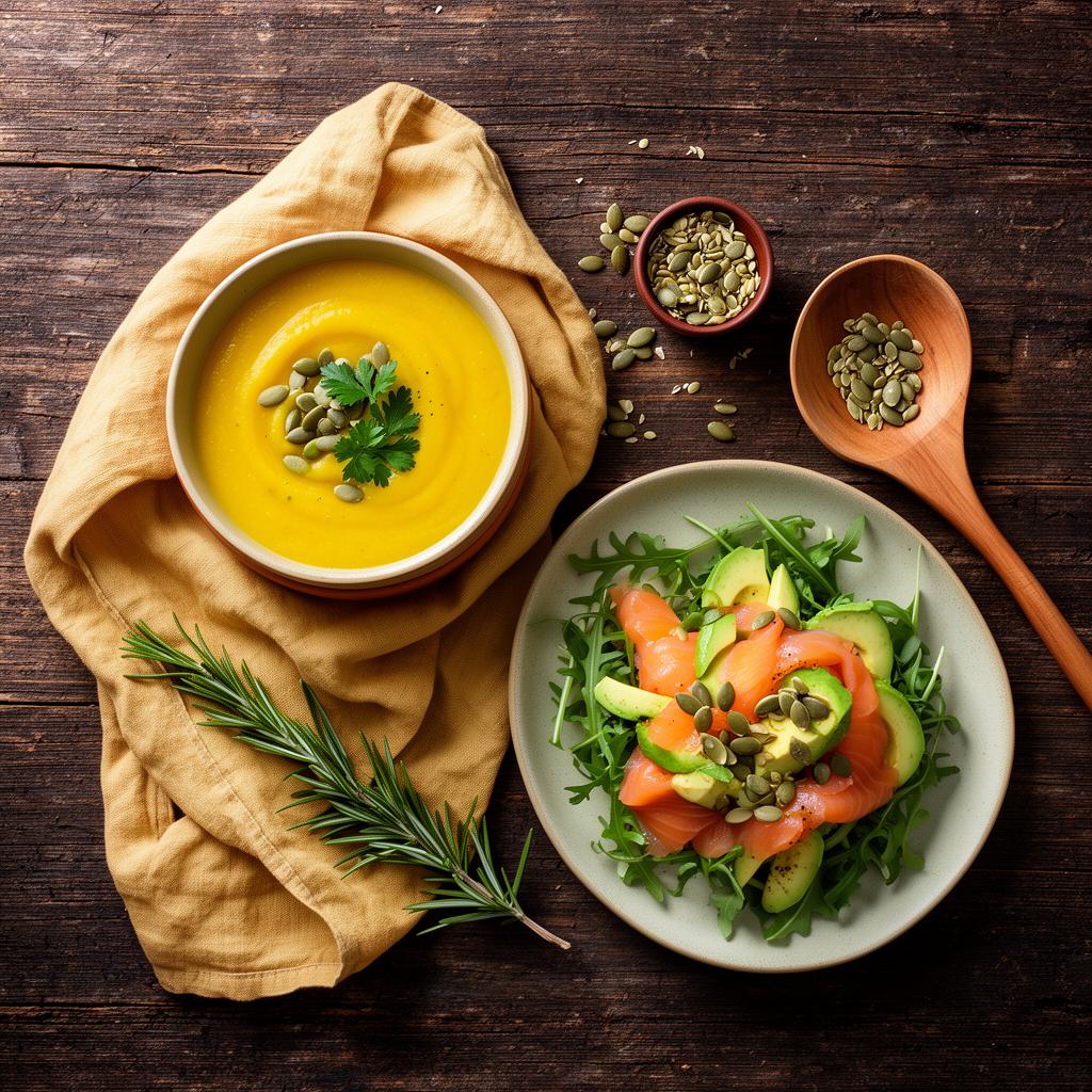 Soup and salad from the planner